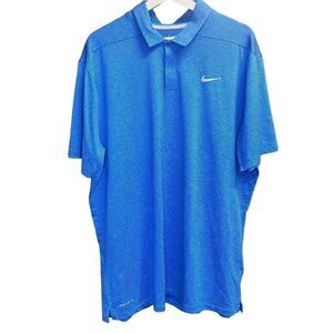 Nike Dri Fit  Golf Polo shirt size XL mens athletic blue striped